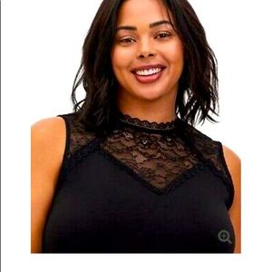 Beautiful black lace accident on top torrid brand